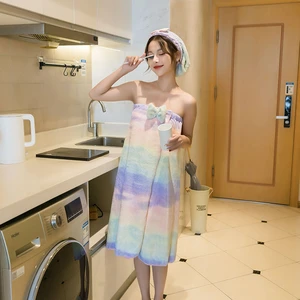 Rainbow Princess Quick Dry Microfiber Bath Towel Wrap for Women Girls Retractable Towel Ultra Strong Water Absorbent  75x150cm