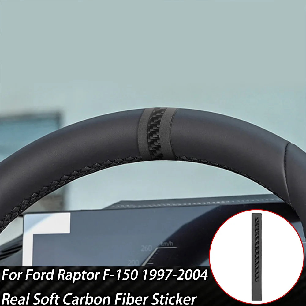 Фото Декоративные накладки на панель рулевого колеса из карбона для Ford Raptor F-150 1997-2004, аксессуары для интерьера автомобиля, наклейки. №5