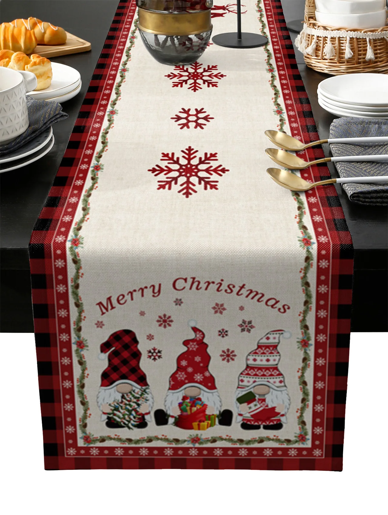 

Рождественская настольная дорожка в виде гнома, свадебное украшение, домашний декор, кухонные скатерти для стола, подстилка