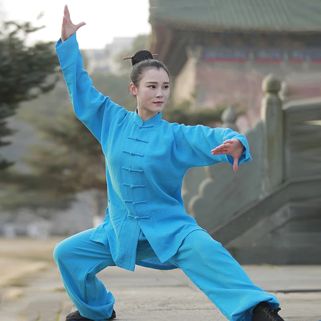 

Одежда Tai Chi, дышащая льняная одежда для тренировок, женская одежда для боевых искусств, одежда для выступлений, новый стиль 2022