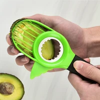 avocado slicer 3 in 1 with silicon grip handle avocado shea corer splitter pitter cutter pit remover multifunctional fruit knife
