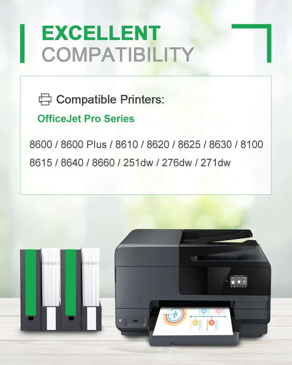 Совместимый картридж для HP 950 951 950XL 951XL Officejet Pro 8100 8600 8610 8615 8620 8625 8630 8640 251dw 276dw