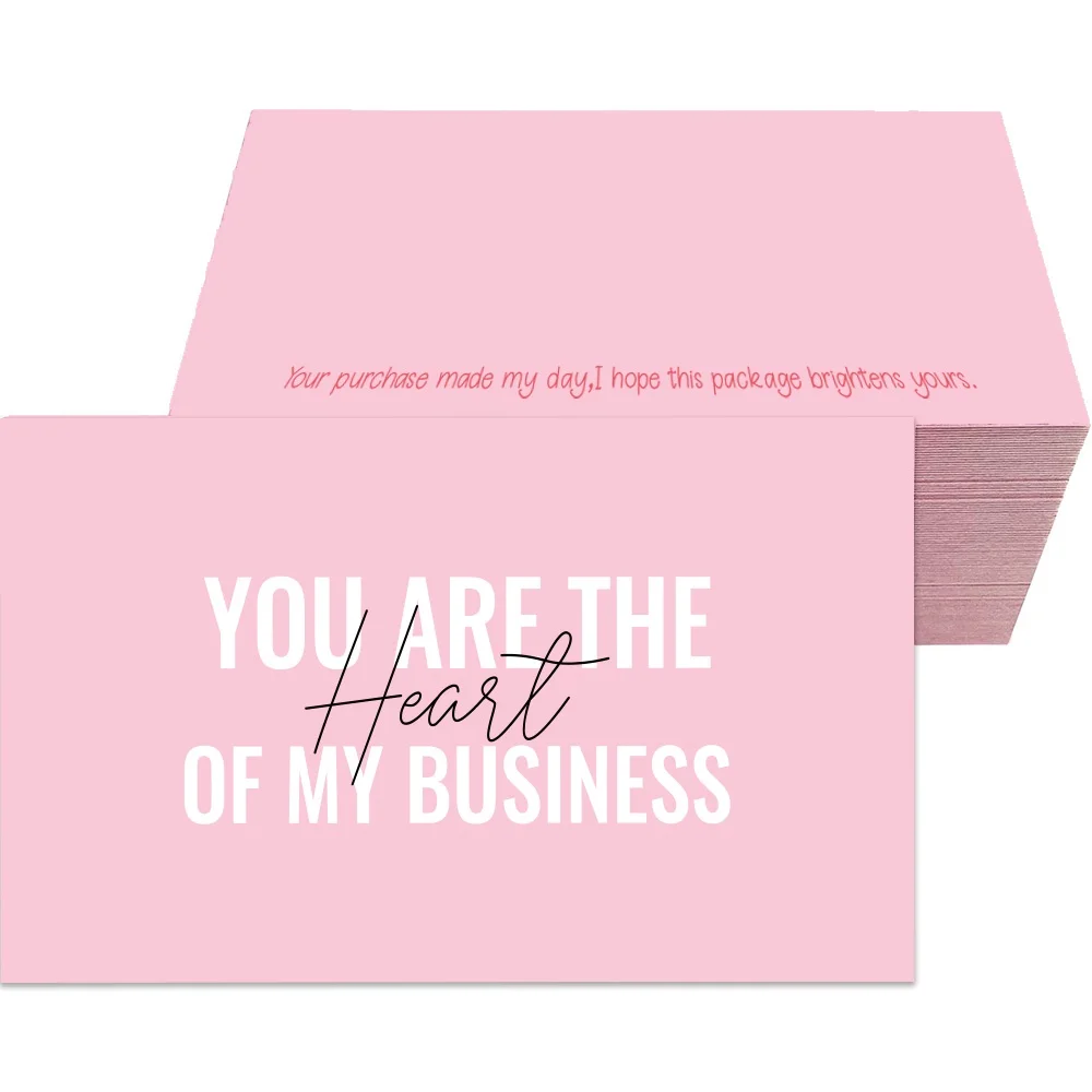 

30pcs/pack Thank You for Your Support Cards Handwritten Lettering doubleside Design Thank You Small Business Card