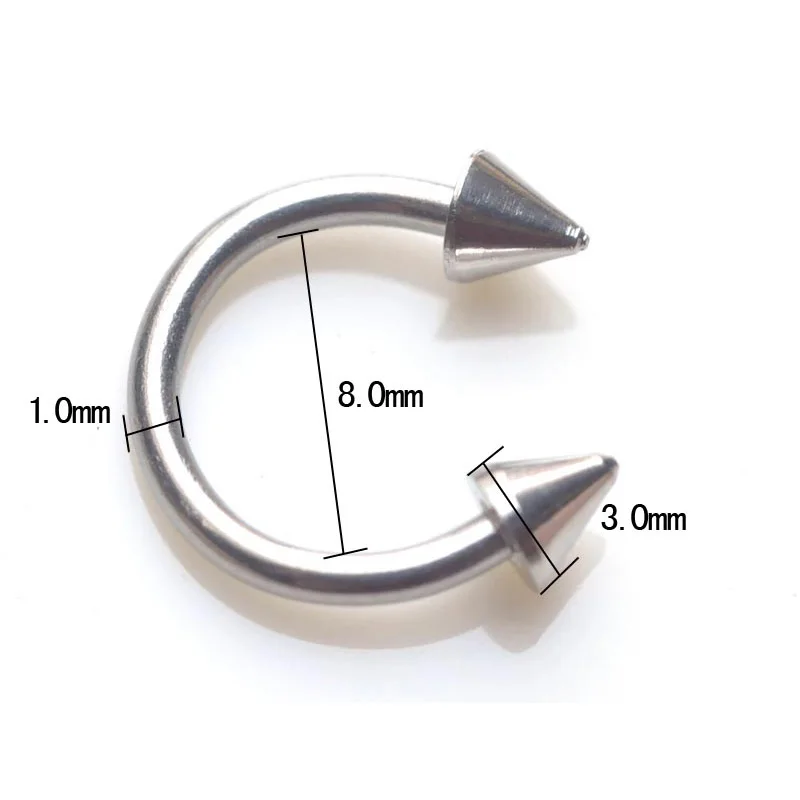 PINKSEE 18 г 20 шт. серебряный язык брови губы живот пупок кольцо из нержавеющей стали