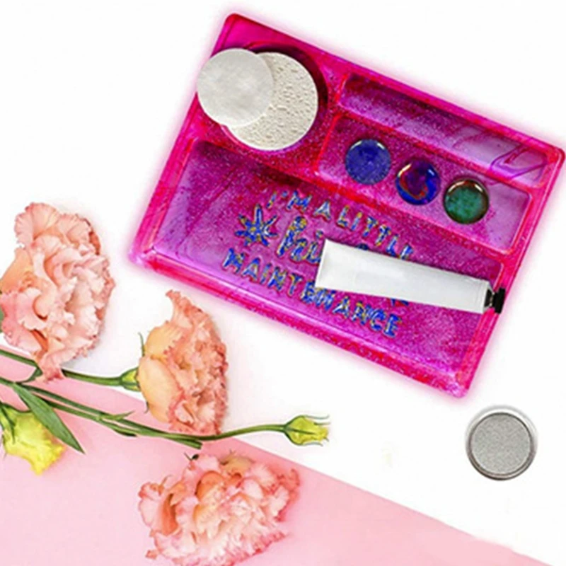 

41XC Resin Molds for Resin and Resin Rolling Tray Mold Large Silicone Tray Mold for DIY Jewelry Holder Cosmetics Organizer