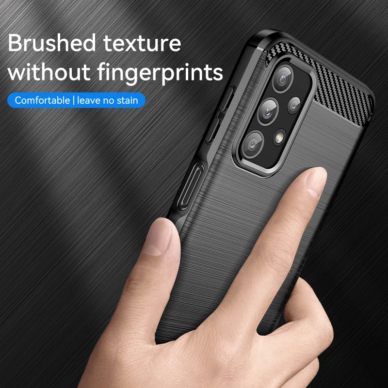 For Samsung Galaxy A23 Case For Samsung Galaxy A23 Cover Funda Soft Carbon Fiber Silicone Phone Bumper For Samsung Galaxy A23