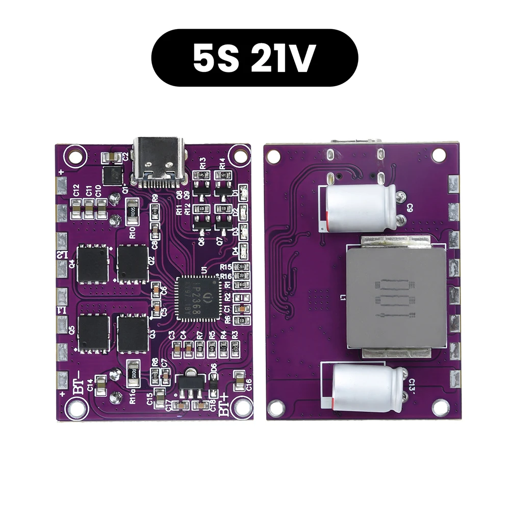 

IP2368 двунаправленный модуль быстрой зарядки высокой мощности PD100W Boost Buck модуль быстрой зарядки DIY плата Power Bank