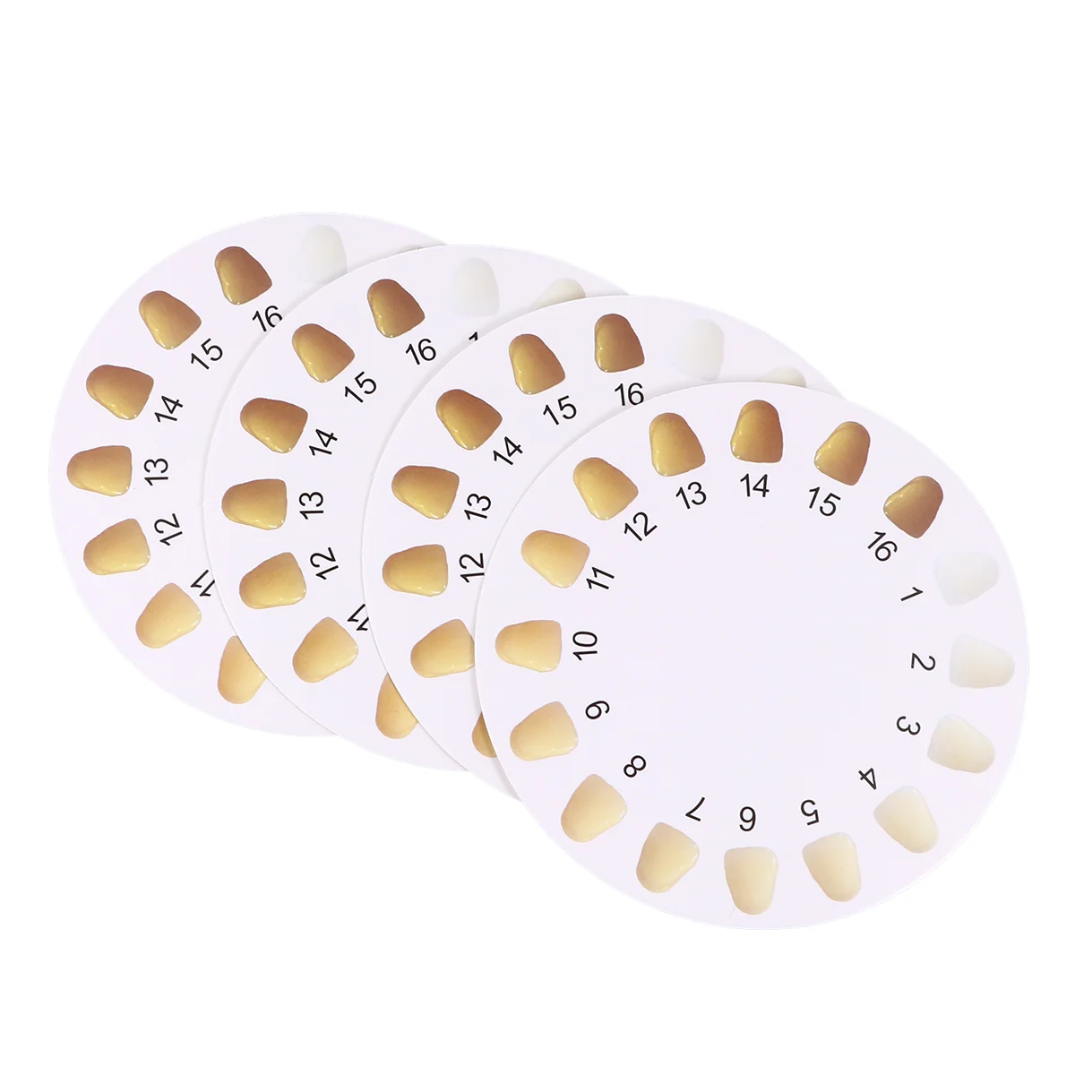 

20PCS Guide Cold Light Comparing Tracking Round Shaped Bleaching Chart for Home Clinic