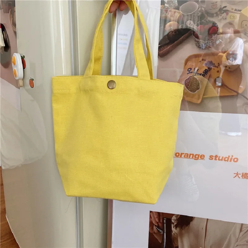 

Canvas Handbag Female Lunch Box Bag Small Storage Canvas Bento Cloth Candy Tote