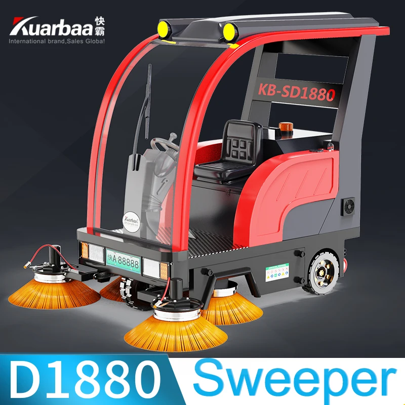 

Fully enclosed driving electric sweeper Sanitation property park outdoor dust and fallen leaves sweeper Sweeper