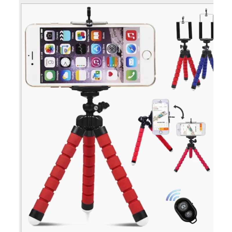 

Anti Shake With Wireless Remote Mini Phone Holder Flexible Tripod Octopus Selfie Stick
