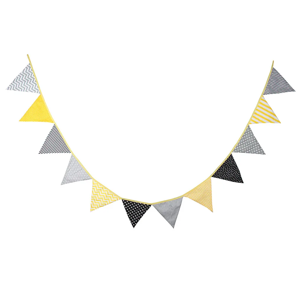 

Birthday Bunting Banner Wedding Children'S Birthday Home Party Baby Shower Festival Cotton Pennant Decoration Accessories