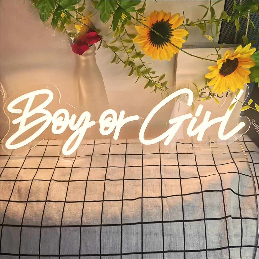 ineonlife Boy or Girl Light Neon Sign LEDClear Acrylic Wedding Birthday Party shop Bar Clothing Store Decoration Lamp images - 6