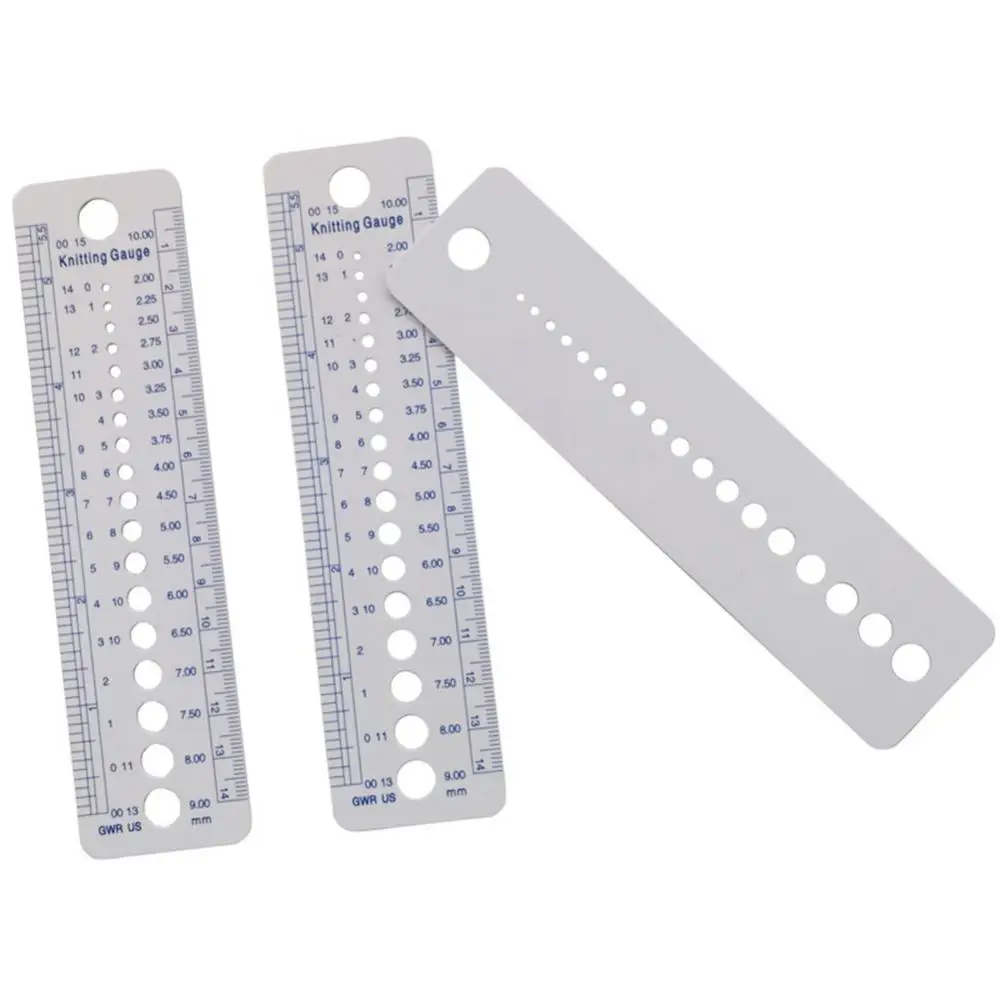 

Knitting Tool Needle Gauge Inch Sewing Ruler 2-10mm Size Measuring Accessories