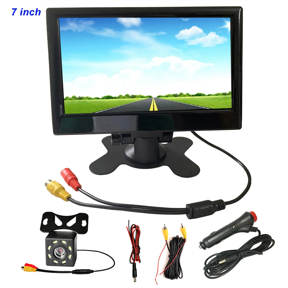 7 Inch Car Rear View Camera Universal Car Monitor Safe Parking Reversing TFT LCD Display Monitor for Car Trucks Auto Accessories