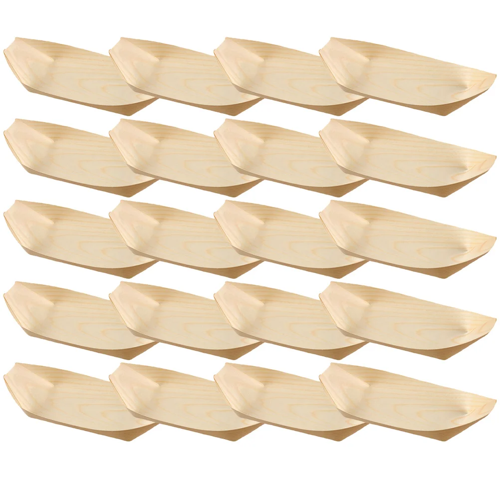 

200Pcs Compact Multi-function Sushi Accessory Boat Dessert Dish for Home Daily