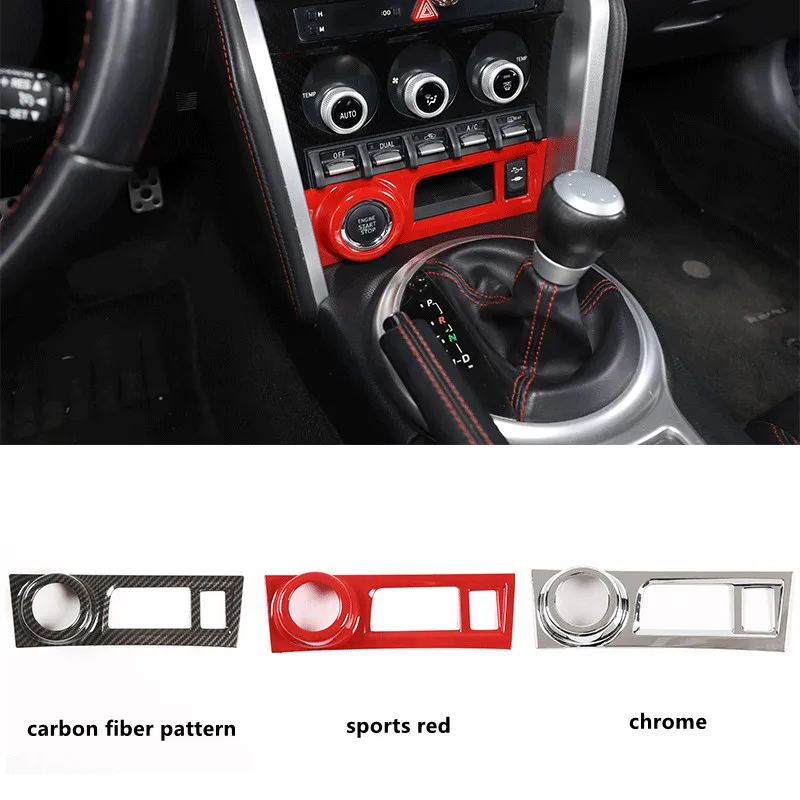 

Прямая продажа с завода для 12-20 Toyota Subaru BRZ/Toyota 86 SCION FR-S карбоновый узор с одной кнопкой стартовая рамка