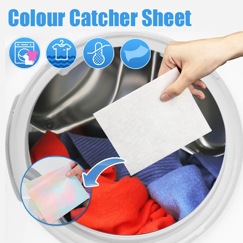 

100pc Proof Color Absorption Paper Colour Catcher Sheet Anti Cloth Dyed Leaves Laundry Color Run Remove Sheet in Washing Machine