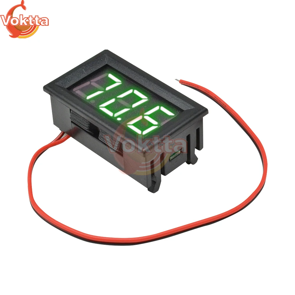 Цифровой вольтметр амперметр измеритель напряжения и силы тока 2 провода