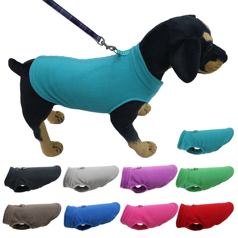 

Pet Dog Winter Clothes Fleece Dog Vest Jacket for Small Medium Dogs French Bulldog Cat Puppy Dog Clothes with Pull Ring Pet Item