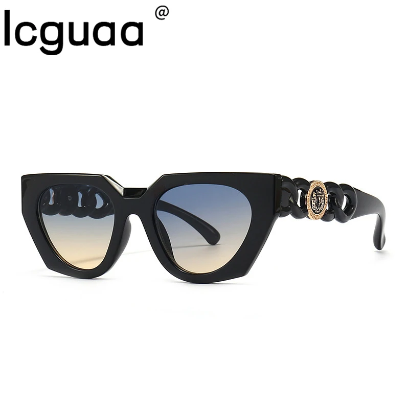 

Роскошные прямоугольные винтажные летние женские солнцезащитные очки 2022 модные градиентные маленькие брендовые дизайнерские солнцезащит...