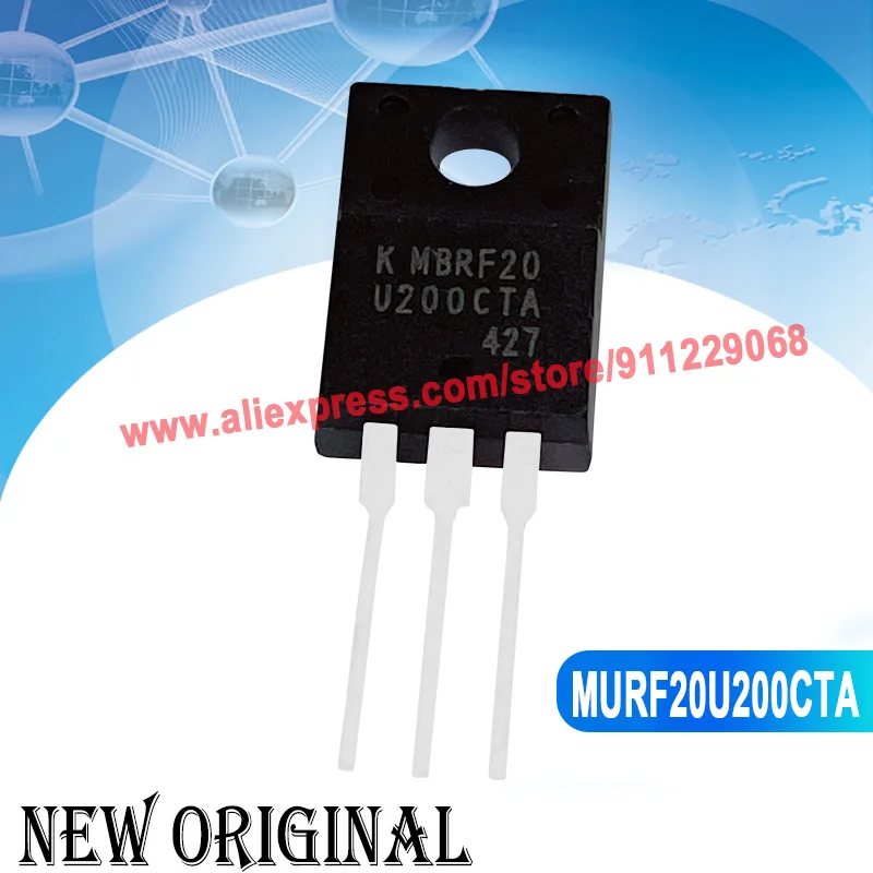 

(5 шт.) MBRF20U200CTA TO-220F 200V 20A / FQPF10N60C 10N60C / 20F40HF 400V 20A / K12A60D TK12A60D 600V 12A TO-220F