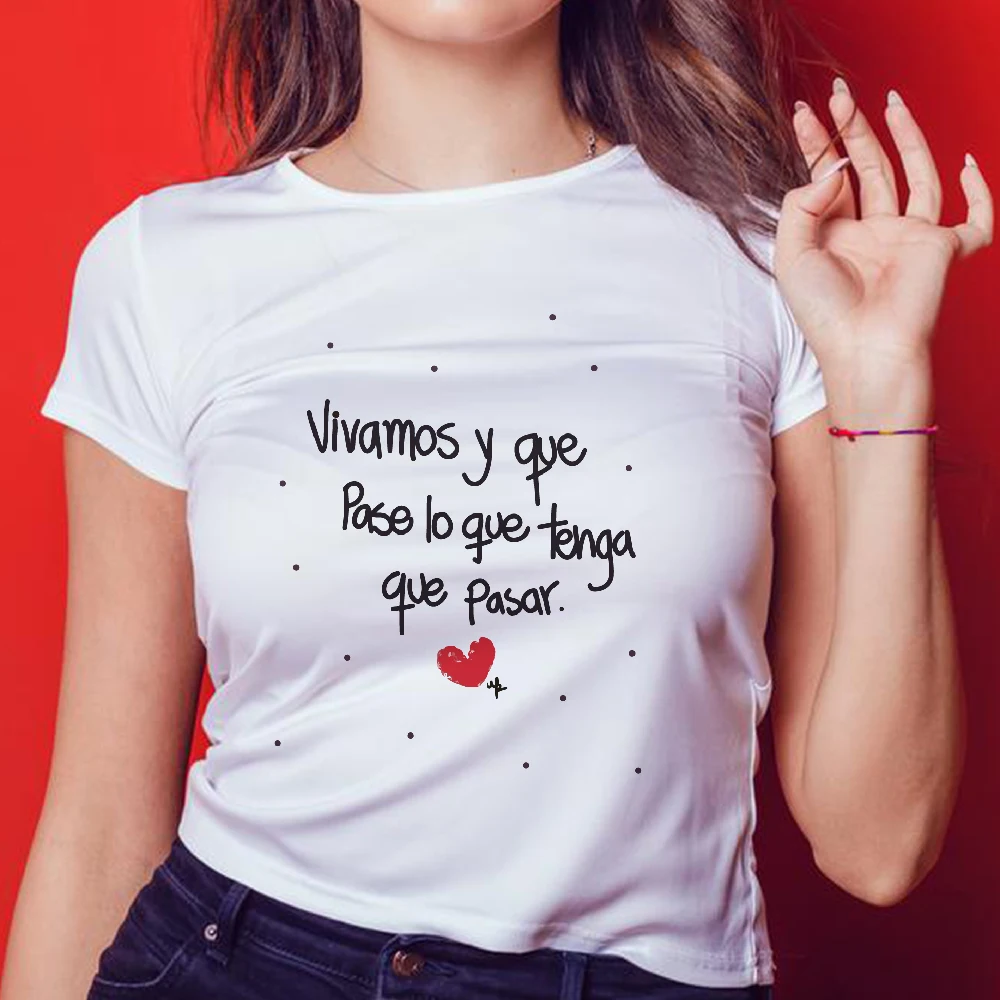 

Woman Fashion T-shirt Sweet Love Hearts Valentine's Day Print Tshirt Harajuku Casual Graphic T-shirts Short Sleeve Printing Tee