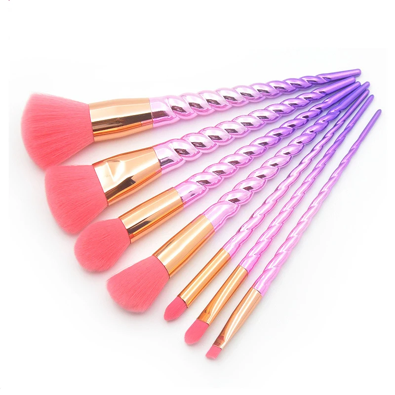 

7pcs Makeup Brushes Set Beauty Unicorn Make Up Brush Tools Cosmetic Powder Foundation Blush Contour Eyeshadow Eyebrow Brush Kit