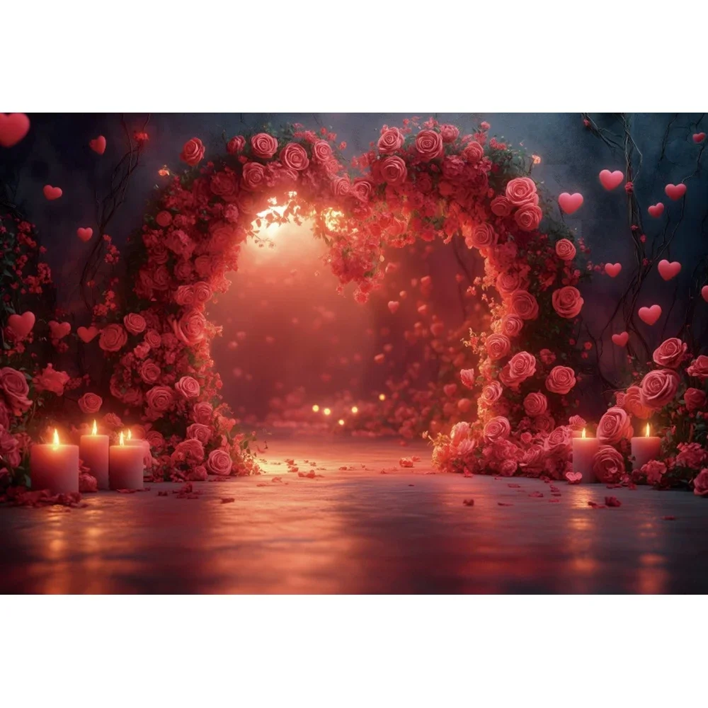 Розовый День святого Валентина счастливый фон для фотосъемки романтический