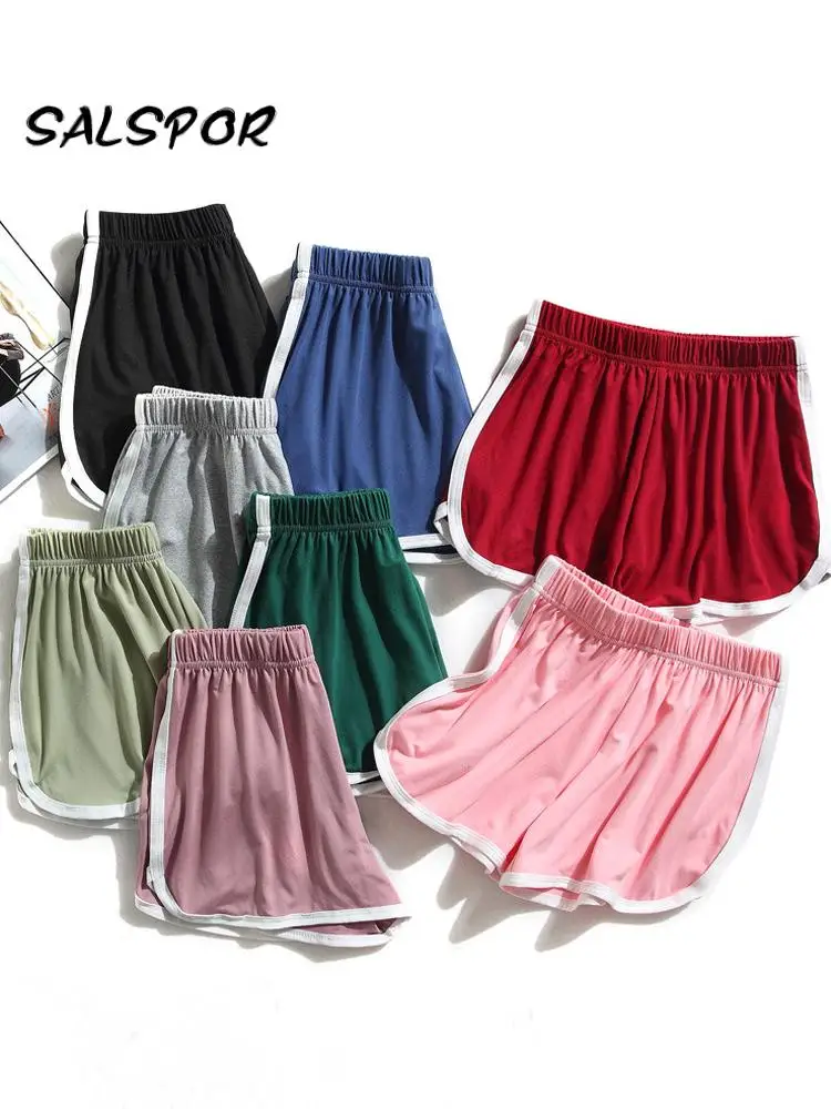

SALSPOR Sport Shorts Women's High Waist Home Shorts Bicycles Summer Casual Hot Pants Quick Dry Fitness Sweatshorts Black