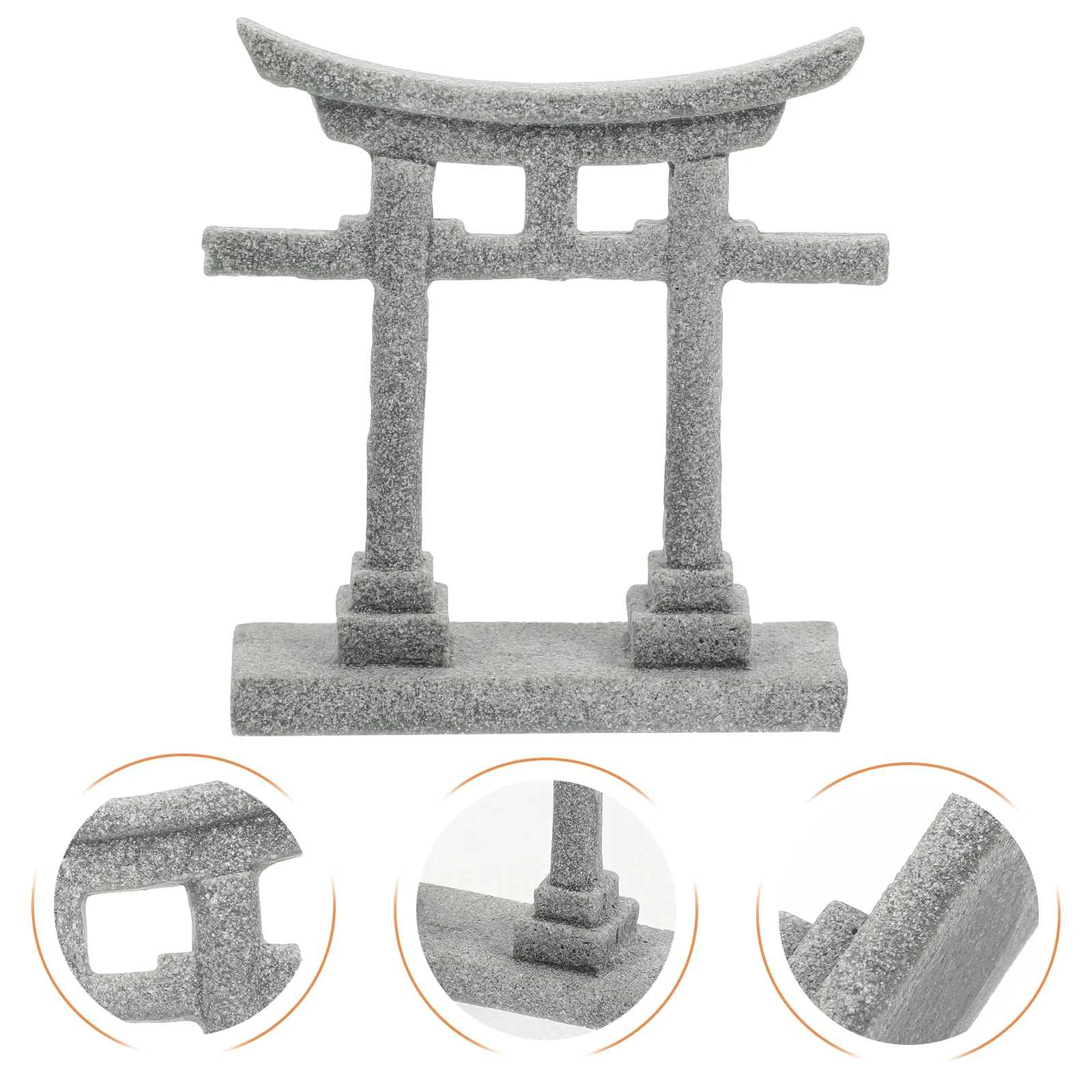 

Torii Gate Japanese Aquarium Decor Miniature Ornamenttank Garden Shrine Shinto Landscape Sandstone Micro Decoration Simulation