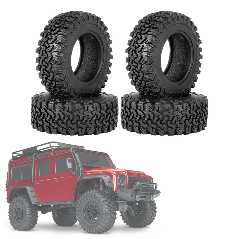 4 шт. 90 мм 1 9 резиновые шины для 1/10 RC Crawler Car Traxxas TRX4 RC4WD D90 Axial SCX10 II III Redcat MST