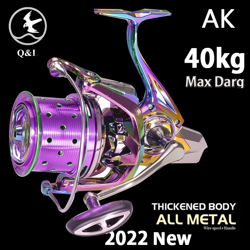 

Q&L AK 8000-12000 Sea 12+1BB CNC Fishing Reel Fishing Reel 30kg Max Drag 4.9:1 Sea All Metal Spinning Fishing Reel Trolling Reel