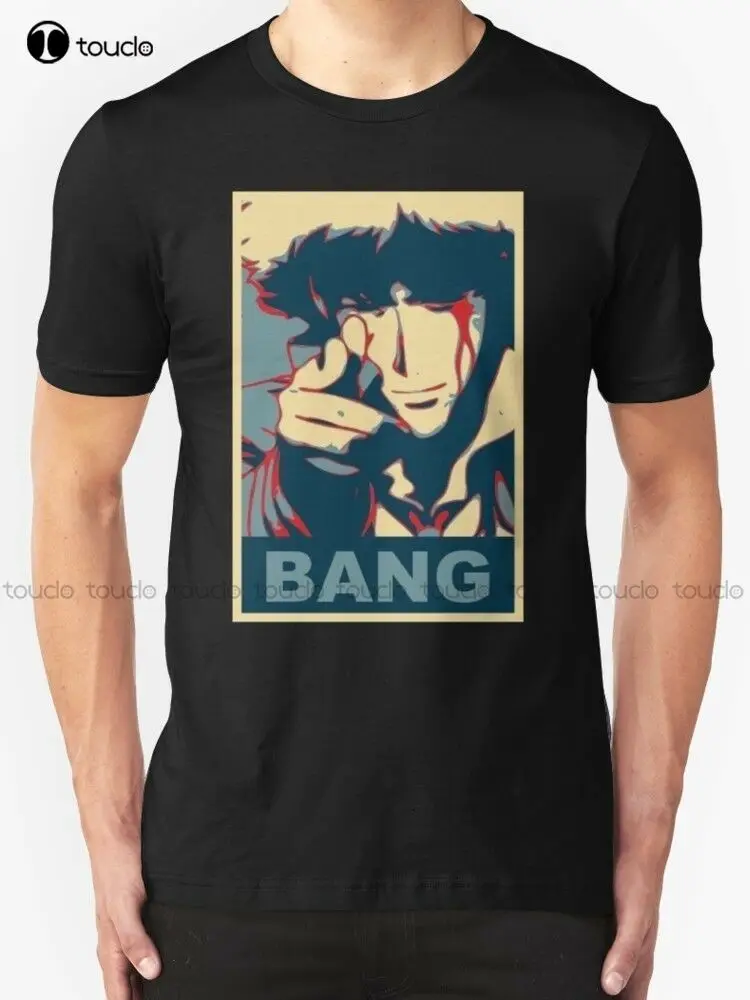 Cowboy Bebop - Bang - Spike Spiegel Men'S T Shirt Black Goth Shirt Custom Aldult Teen Unisex Digital Printing Tee Shirts Tshirt