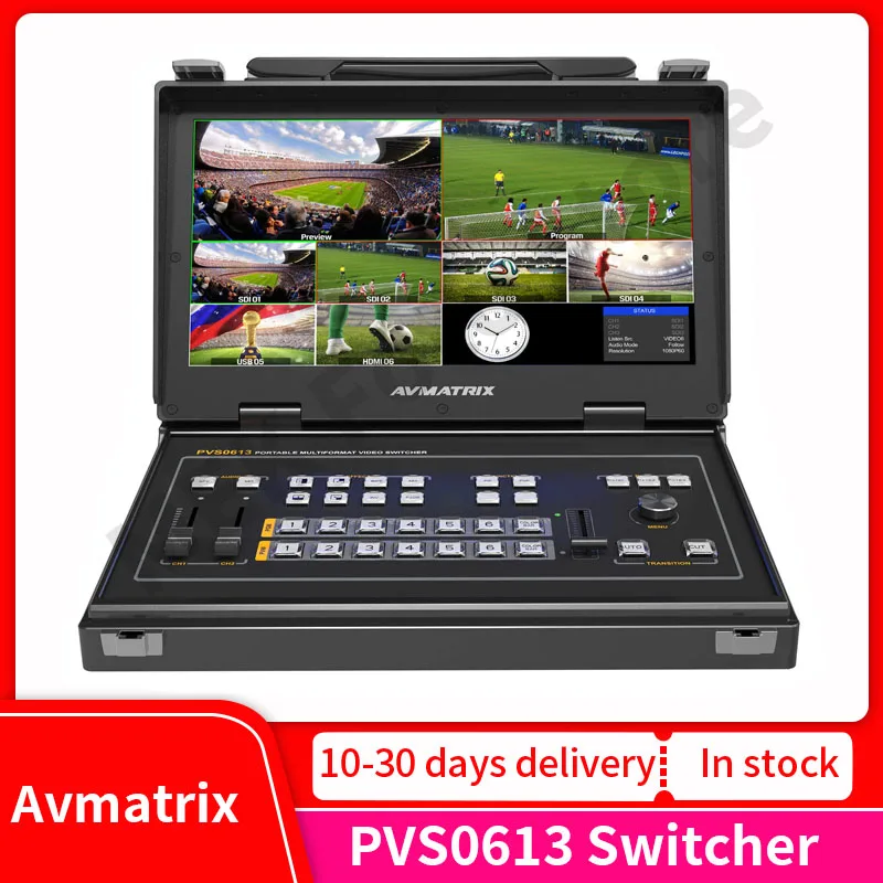 

AVMATRIX PVS0613 13.3 inch FHD LCD Display Portable 6CH SDI/HDMI-compatible Multi-Format Video Switcher