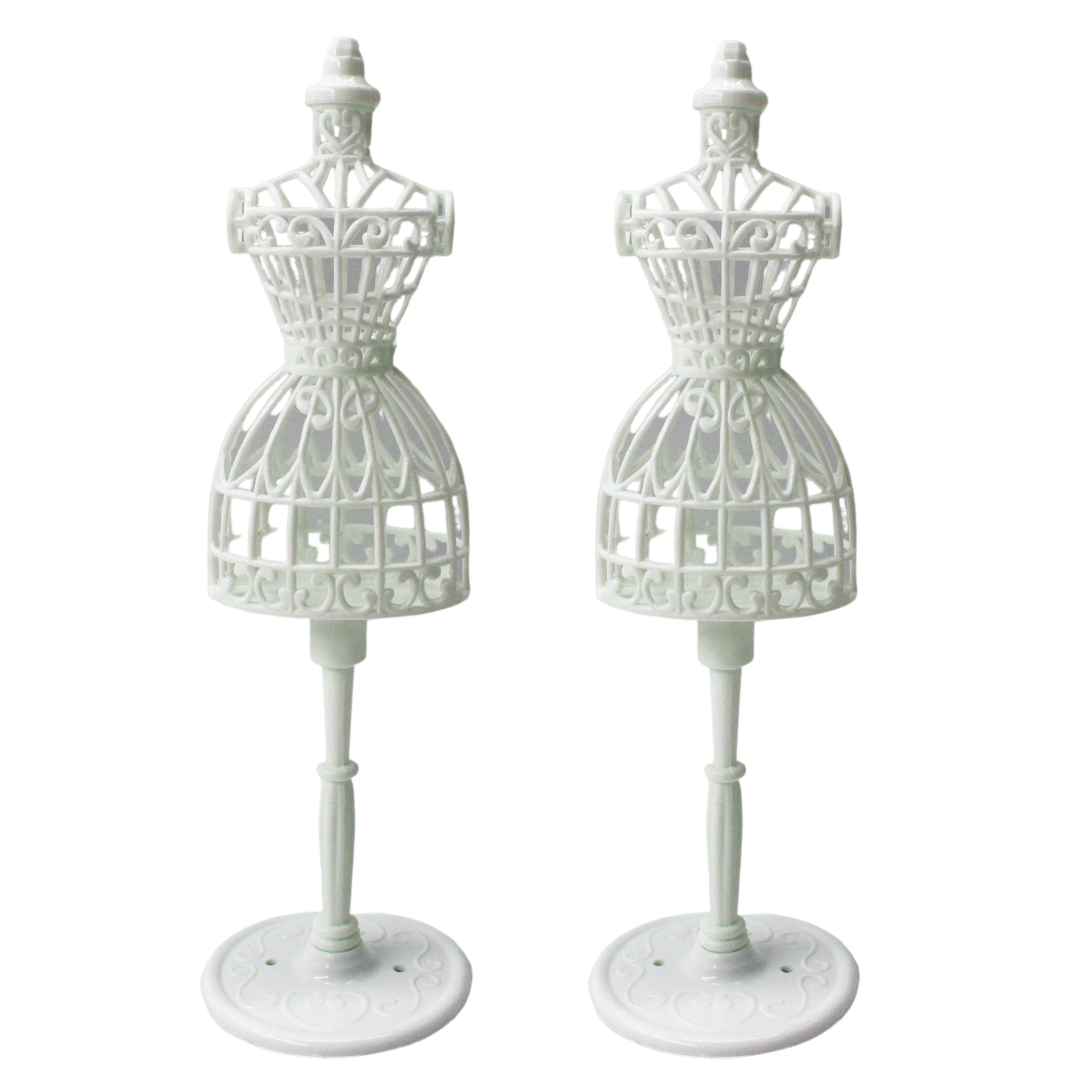 

2 Pcs Doll Accessories Display Holder Dress Clothes Gown Mannequin Model Stand For Barbie Doll Girls Play DIY Toy Gift