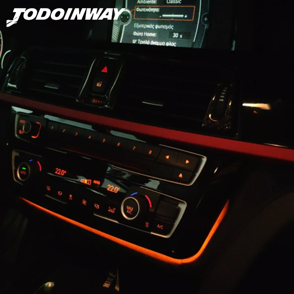 

Car Interior Mouldings LED Dashboard Center Console Lights Ac Panel Light Decorative Lamp for BMW 3 Series 2013-2019 F30 F32 F36