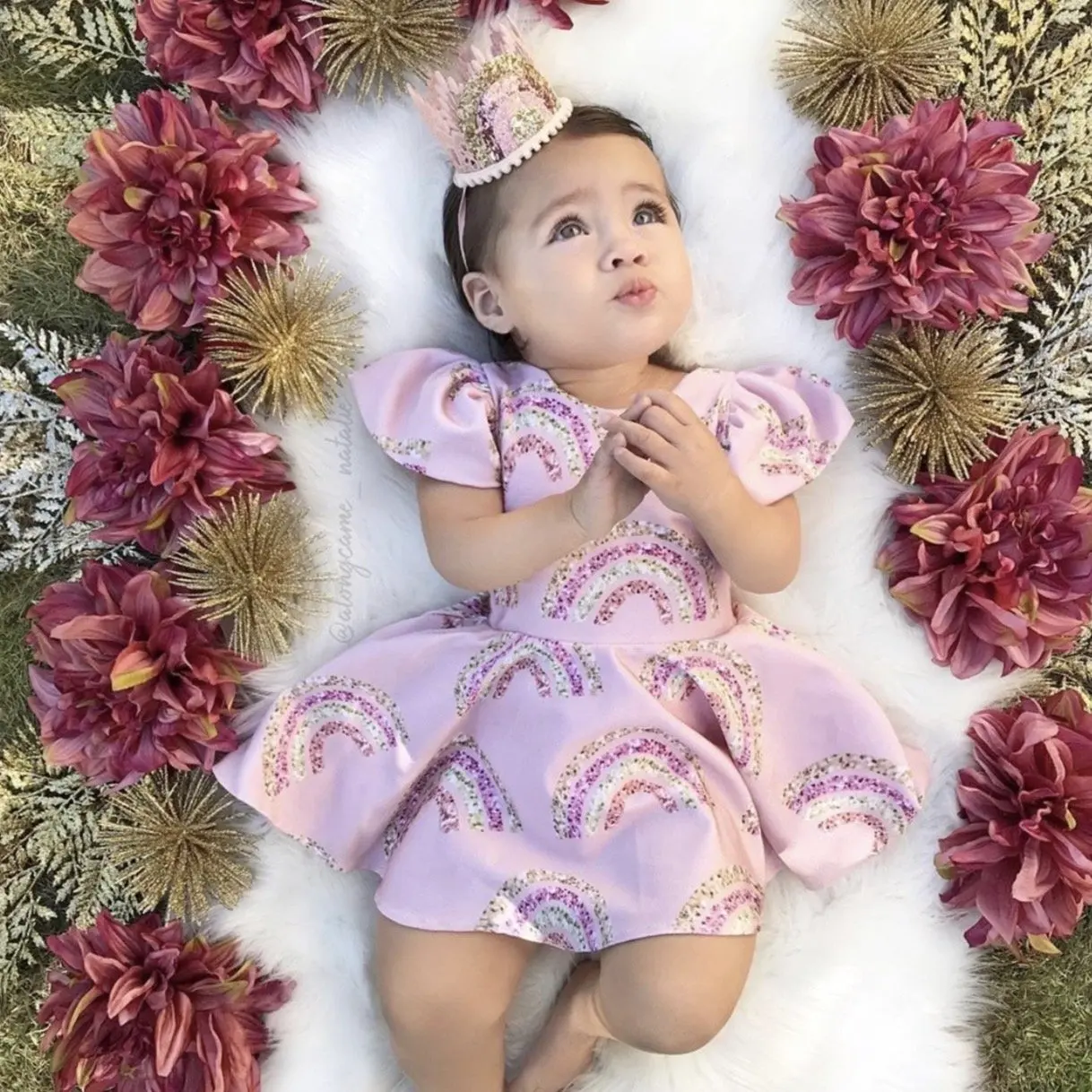 

Детское платье с круглым вырезом, на возраст 0-24 месяца