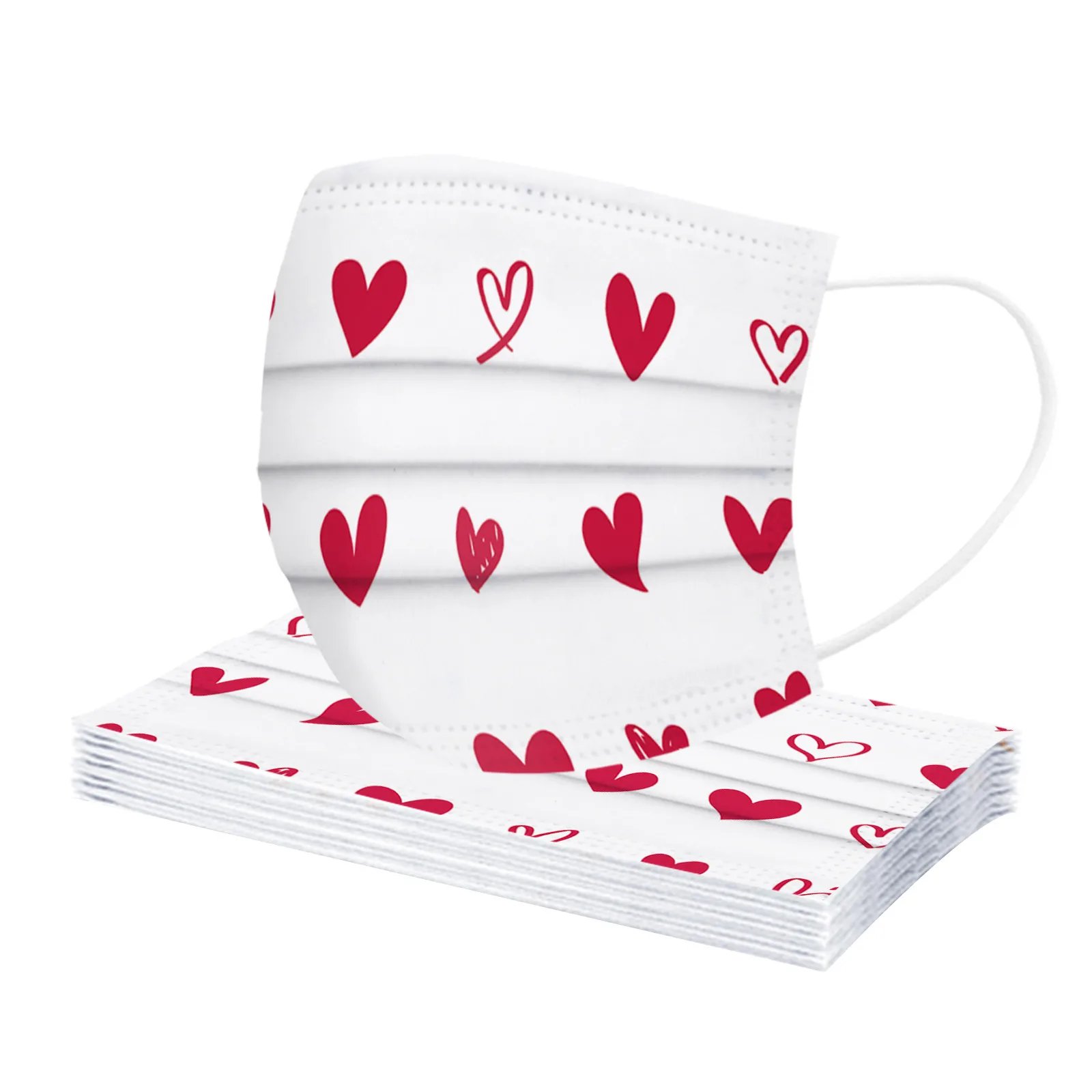 Маска для взрослых трехслойная одноразовая Пылезащитная с мультяшным принтом 10