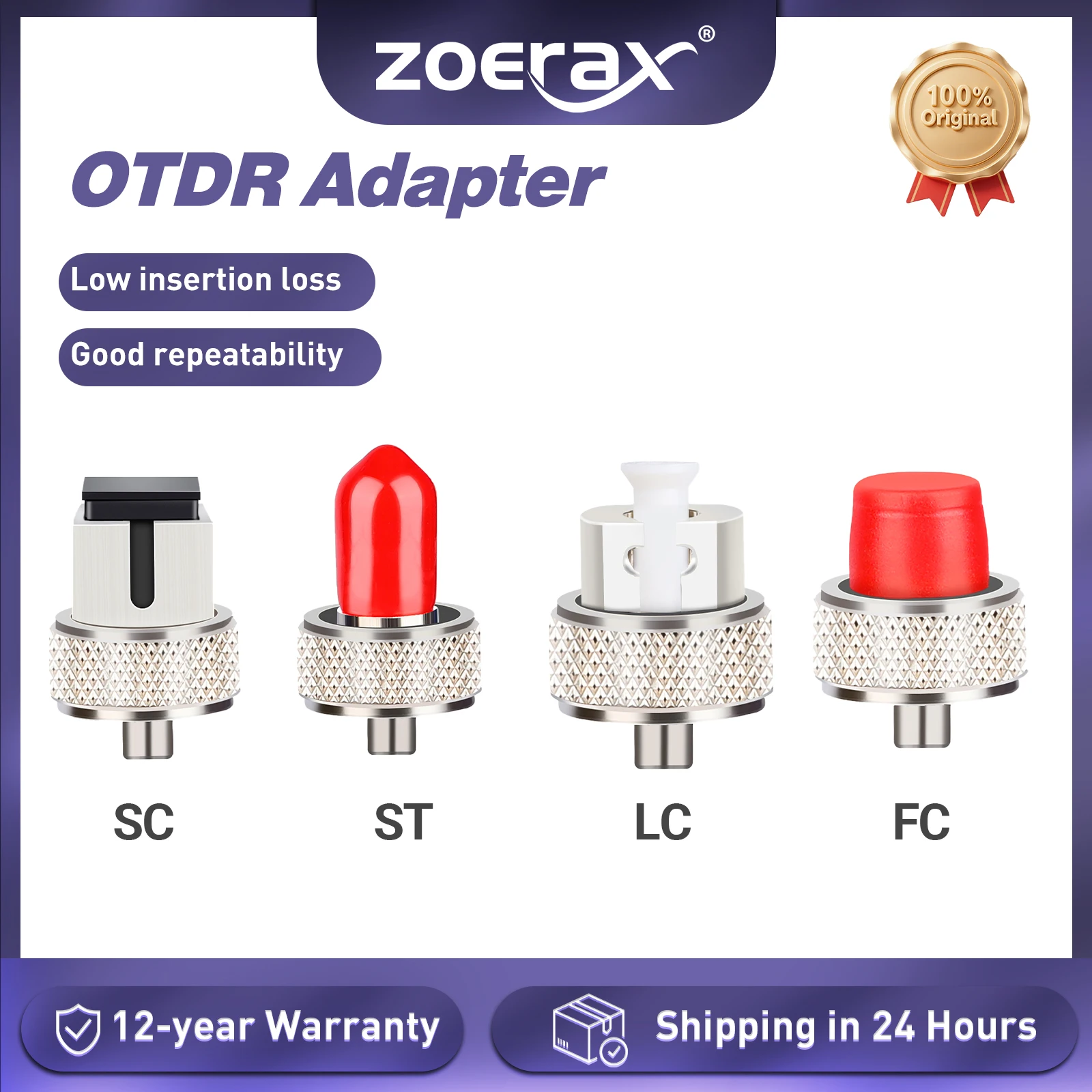 Фото Переходник ZoeRax OTDR FC ST SC LC для оптического рефлектометра (OTDR) №1