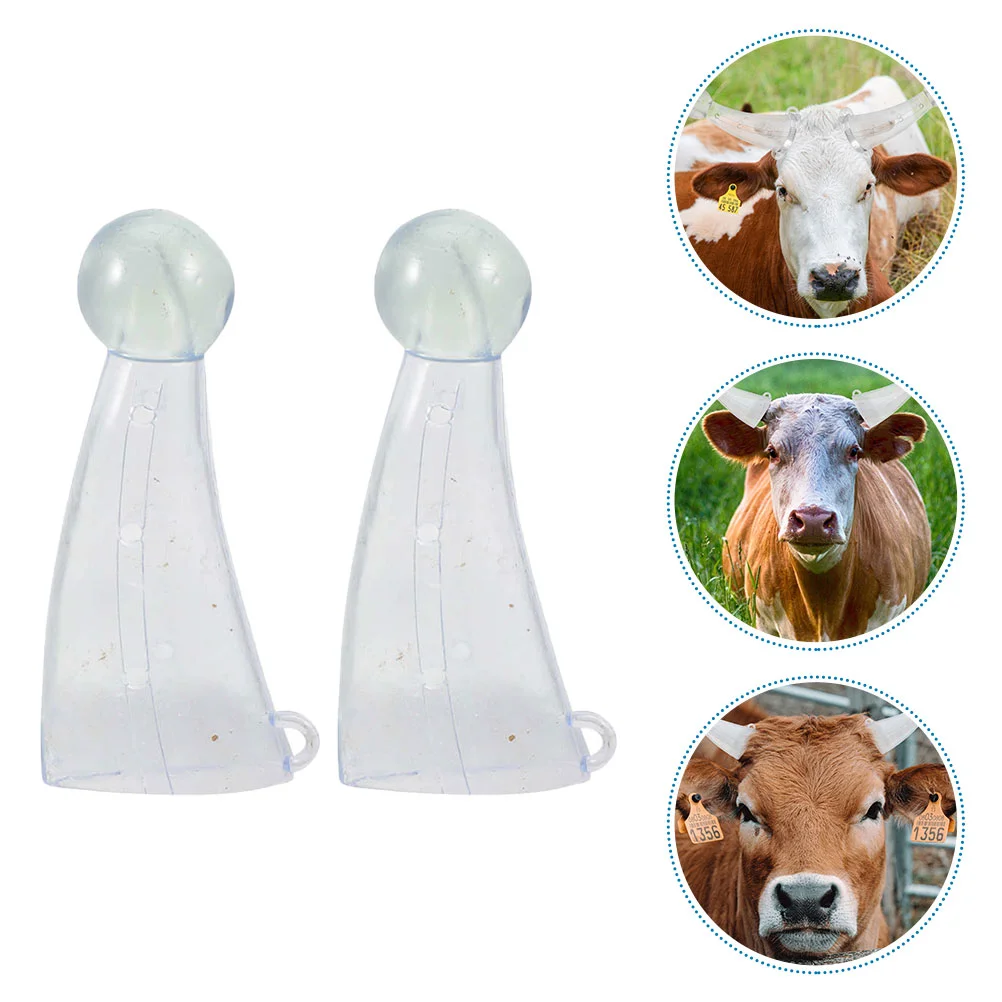 

1 Pair of Silicone Ox Horn Protective Covers Calf Prevent Collision Tools