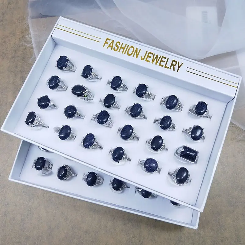 5 шт./партия Женское кольцо из натурального камня