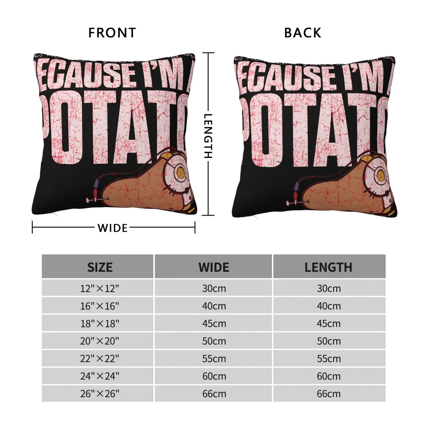 Потому что я а картофель Забавный портал чехол для подушки винтажный диван