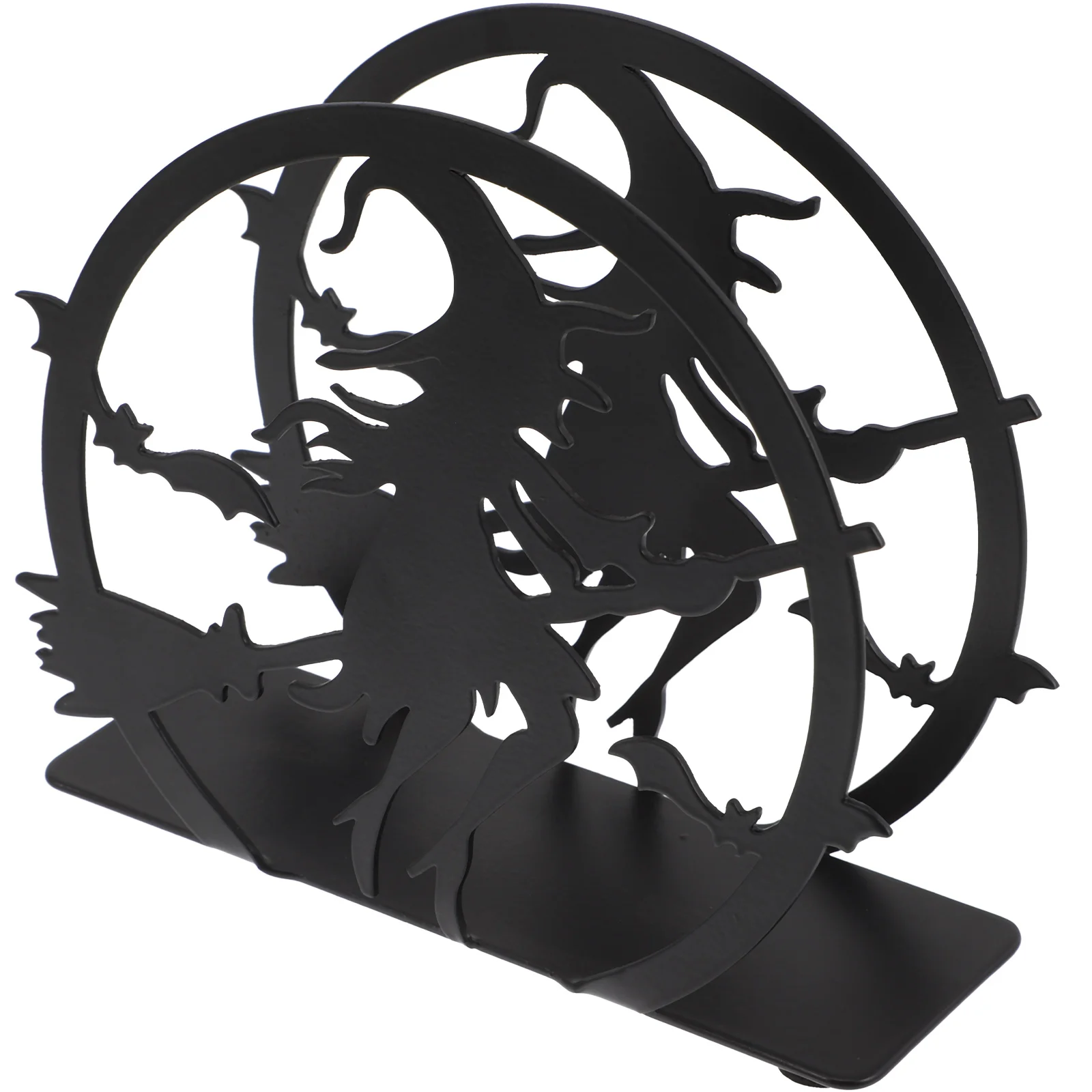 

Witch Napkin Holder Iron Rack Dispenser Simple Style Tissue Household Paper Towel Vintage Halloween Stand Accessories sweets