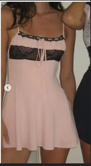 

Women Sexy Lace Patchwork Mini Dress Casual Sleeveless Backless Dress for Club Party Summer Fashion Slim Fit A-Line Dresses