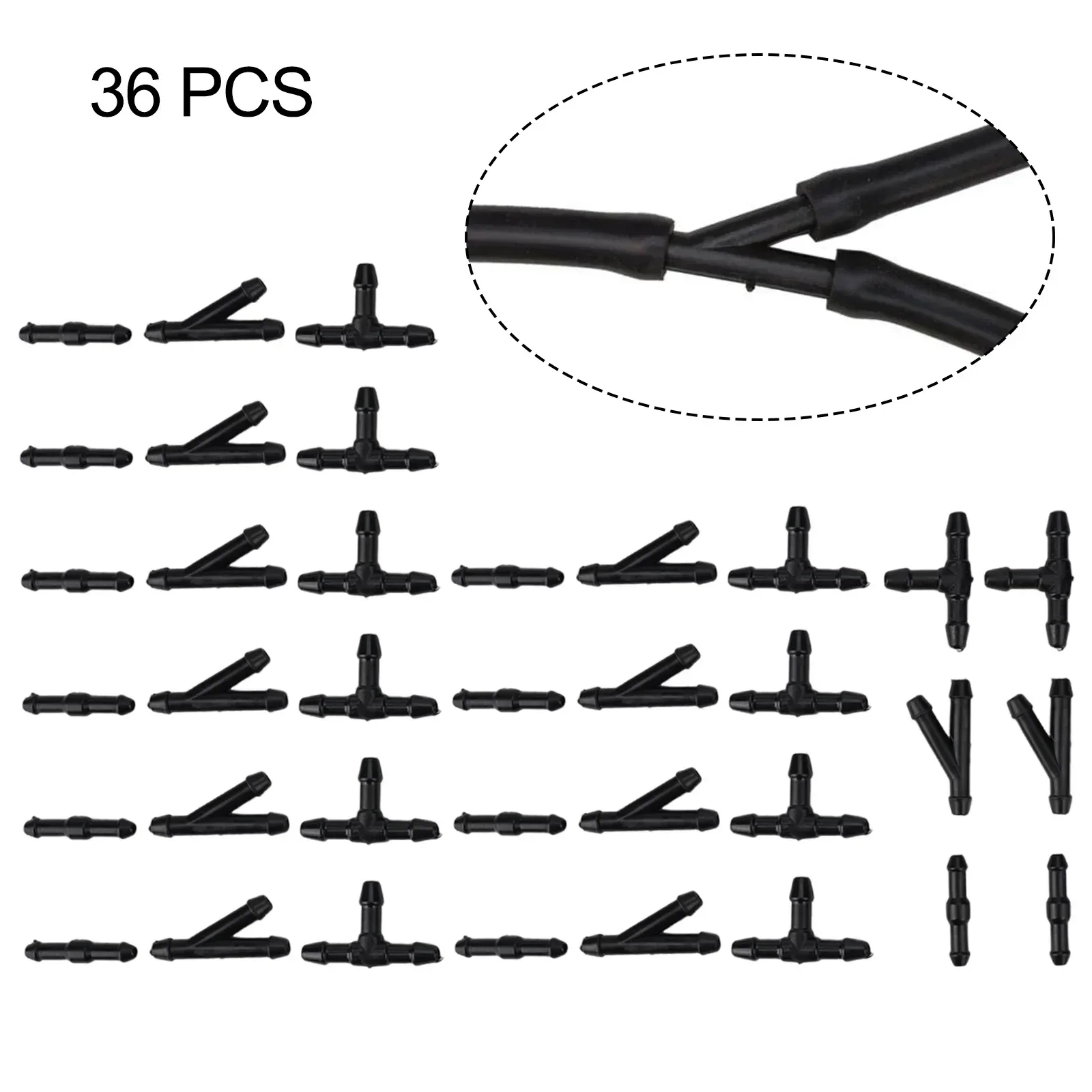 Соединитель шланга омывателя лобового стекла разветвительные фитинги TYI 36 шт.