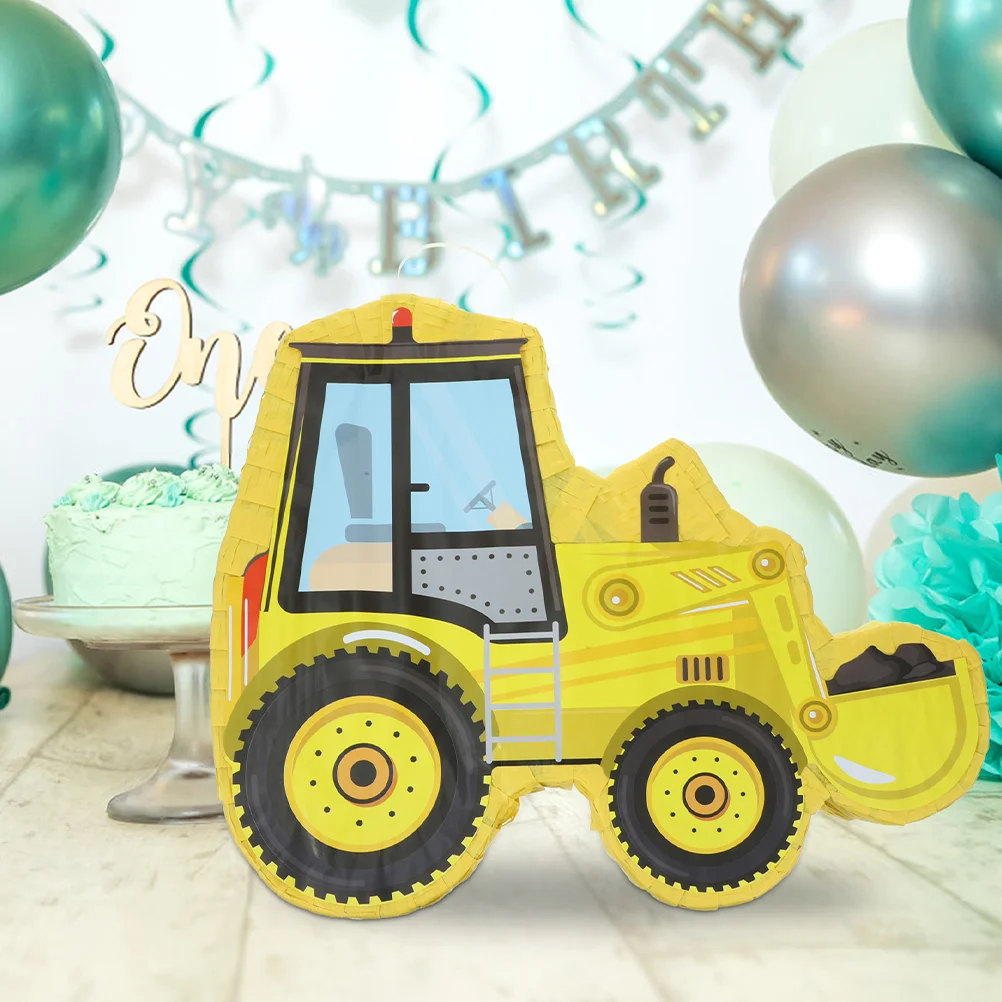 

1 Set Excavator Shaped Pinata Birthday Party Pinata Decor Hawaii Party Candy Filled Photo Prop