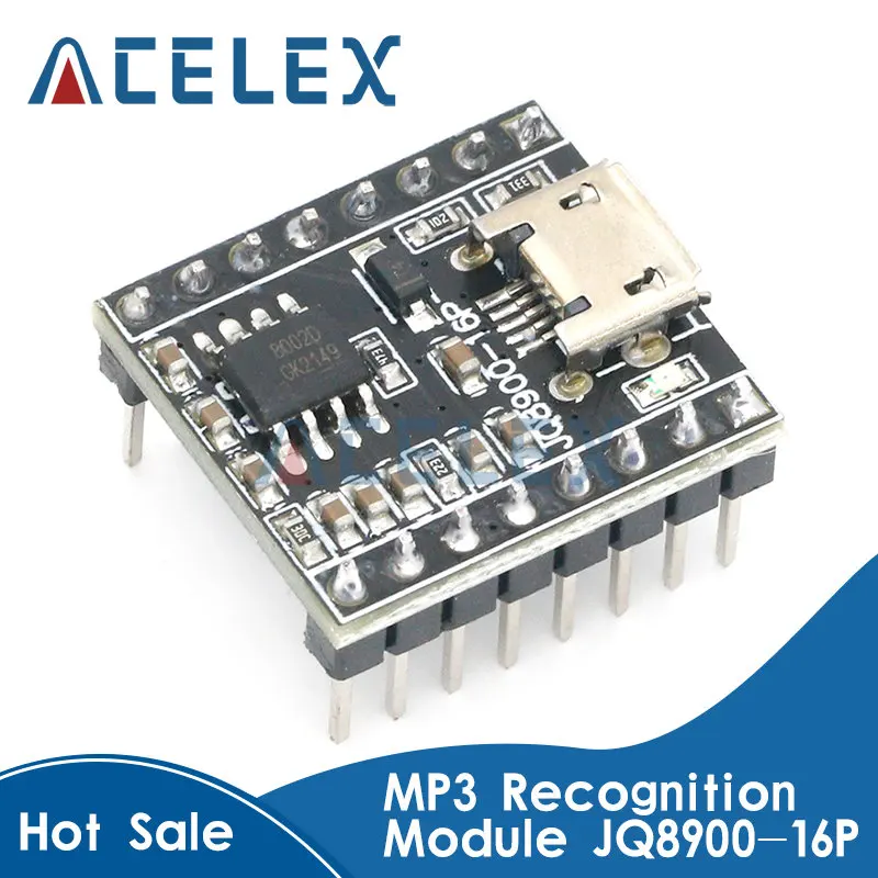 

Voice module chip customized music intelligent voice broadcast USB serial port MP3 recognition module JQ8900-16P