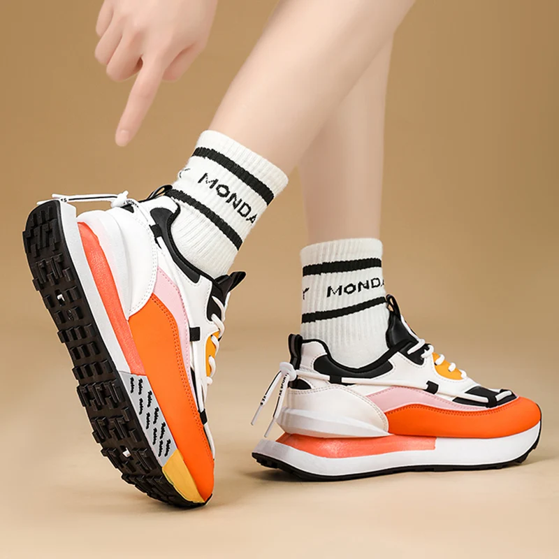 Женские кроссовки на платформе повседневная обувь для тренировок Беговая