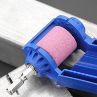 blue corundum grinding wheel drill bit sharpener hand tools portable nail drill bits set sharpener for step drill accessories